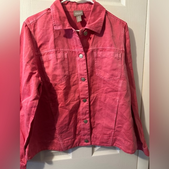 Chicos Jacket Bright Pink Size 2 - Picture 1 of 3